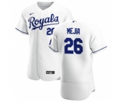 Men's  Nike Kansas City Royals #26 Erick Mejia White Home 2020 Authentic Player Baseball Jersey