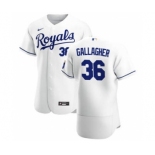 Men's  Nike Kansas City Royals #36 Cam Gallagher White Home 2020 Authentic Player Baseball Jersey