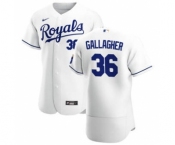 Men's  Nike Kansas City Royals #36 Cam Gallagher White Home 2020 Authentic Player Baseball Jersey