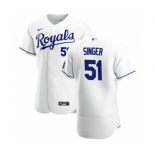 Men's Nike Kansas City Royals #51 Brady Singer White Home 2020 Authentic Player Baseball Jersey