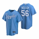 Men's Nike Kansas City Royals #56 Brad Keller Light Blue Alternate Stitched Baseball Jersey