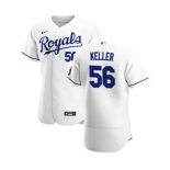 Men's Nike Kansas City Royals #56 Brad Keller White Home 2020 Authentic Player Baseball Jersey