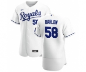 Men's Nike Kansas City Royals #58 Scott Barlow White Home 2020 Authentic Player Baseball Jersey