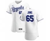 Men's Nike Kansas City Royals #65 Jakob Junis White Home 2020 Authentic Player Baseball Jersey