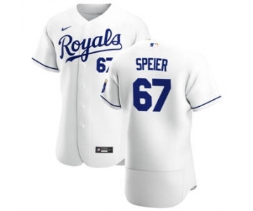 Men's Nike Kansas City Royals #67 Gabe Speier White Home 2020 Authentic Player Baseball Jersey