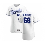 Men's Nike Kansas City Royals #68 Jake Newberry White Home 2020 Authentic Player Baseball Jersey