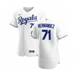 Men's Nike Kansas City Royals #71 Carlos Hernandez White Home 2020 Authentic Player Baseball Jersey