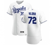 Men's Nike Kansas City Royals #72 Meibrys Viloria White Home 2020 Authentic Player Baseball Jersey