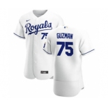 Men's Nike Kansas City Royals #75 Jeison Guzman White Home 2020 Authentic Player Baseball Jersey