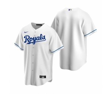 Men's Nike Kansas City Royals Blank White Home Stitched Baseball Jersey