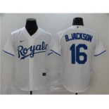 Men's Royals #16 Bo Jackson White 2020 Baseball Cool Base Jersey