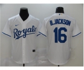 Men's Royals #16 Bo Jackson White 2020 Baseball Cool Base Jersey