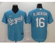 Nike Men's Kansas City Royals #16 B. Jackson Replica Light Blue Alternate Cool Base Baseball jerseys