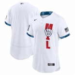 Men's Milwaukee Brewers Blank Nike White 2021 MLB All-Star Authentic Jersey