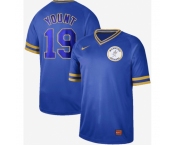 Men's Nike Milwaukee Brewers #19 Robin Yount Royal Authentic Cooperstown Collection Stitched Baseball Jersey