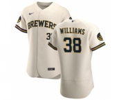 Men's Nike Milwaukee Brewers #38 Devin Williams Cream Home 2020 Authentic Player Baseball Jersey