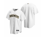 Men's Nike Milwaukee Brewers Blank White Alternate Stitched Baseball Jersey