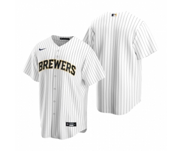 Men's Nike Milwaukee Brewers Blank White Alternate Stitched Baseball Jersey