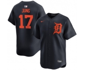 Men's Detroit Tigers #17 Jace Jung Black 2024 Alternate Limited Stitched Baseball Jersey