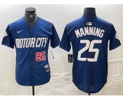 Men's Detroit Tigers #25 Matt Manning Number 2024 Navy City Connect Cool Base Limited Stitched Jersey