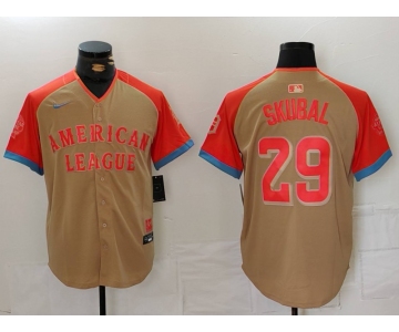 Men's Detroit Tigers #29 Tarik Skubal Cream 2024 All Star Limited Stitched Jersey