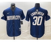 Men's Detroit Tigers #30 Kerry Carpenter 2024 Navy City Connect Cool Base Limited Stitched Jersey