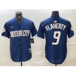 Men's Detroit Tigers #9 Jack Flaherty 2024 Navy City Connect Cool Base Limited Stitched Jersey