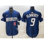 Men's Detroit Tigers #9 Jack Flaherty Number 2024 Navy City Connect Cool Base Limited Stitched Jersey