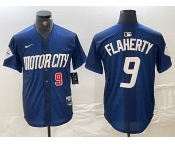 Men's Detroit Tigers #9 Jack Flaherty Number 2024 Navy City Connect Cool Base Limited Stitched Jersey