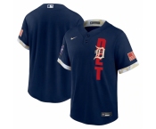 Men's Detroit Tigers Blank Nike Navy 2021 MLB All-Star Game Replica Jersey