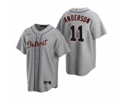 Men's Nike Detroit Tigers #11 Sparky Anderson Gray Road Stitched Baseball Jersey