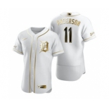 Men's Nike Detroit Tigers #11 Sparky Anderson White 2020 Authentic Golden Edition Baseball Jersey