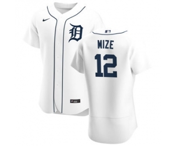 Men's Nike Detroit Tigers #12 Casey Mize White Home 2020 Authentic Player Baseball Jersey