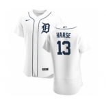 Men's Nike Detroit Tigers #13 Eric Haase White Home 2020 Authentic Player Baseball Jersey