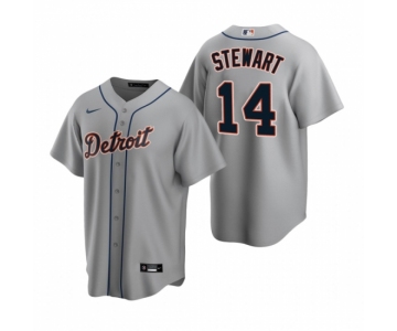 Men's Nike Detroit Tigers #14 Christin Stewart Gray Road Stitched Baseball Jersey