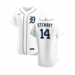 Men's Nike Detroit Tigers #14 Christin Stewart White Home 2020 Authentic Player Baseball Jersey