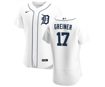 Men's Nike Detroit Tigers #17 Grayson Greiner White Home 2020 Authentic Player Baseball Jersey