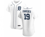 Men's Nike Detroit Tigers #19 Isaac Paredes White Home 2020 Authentic Player Baseball Jersey