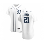 Men's Nike Detroit Tigers #21 JaCoby Jones White Home 2020 Authentic Player Baseball Jersey