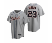 Men's Nike Detroit Tigers #23 Kirk Gibson Gray Road Stitched Baseball Jersey