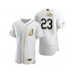 Men's Nike Detroit Tigers #23 Kirk Gibson White 2020 Authentic Golden Edition Baseball Jersey