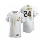 Men's Nike Detroit Tigers #24 Miguel Cabrera White 2020 Authentic Golden Edition Baseball Jerse