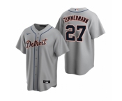 Men's Nike Detroit Tigers #27 Jordan Zimmermann Gray Road Stitched Baseball Jersey