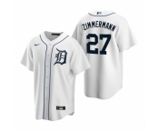 Men's Nike Detroit Tigers #27 Jordan Zimmermann White Home Stitched Baseball Jersey