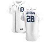 Men's Nike Detroit Tigers #28 Niko Goodrum White Home 2020 Authentic Player Baseball Jersey