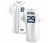 Men's Nike Detroit Tigers #29 Tarik Skubal White Home 2020 Authentic Player Baseball Jersey