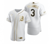 Men's Nike Detroit Tigers #3 Alan Trammell White 2020 Authentic Golden Edition Baseball Jersey