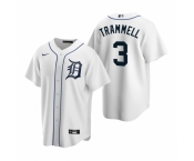 Men's Nike Detroit Tigers #3 Alan Trammell White Home Stitched Baseball Jersey