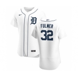 Men's Nike Detroit Tigers #32 Michael Fulmer White Home 2020 Authentic Player Baseball Jersey