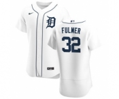 Men's Nike Detroit Tigers #32 Michael Fulmer White Home 2020 Authentic Player Baseball Jersey